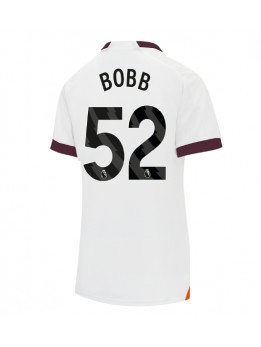 Billige Manchester City Oscar Bobb #52 Bortedrakt Dame 2023-24 Kortermet